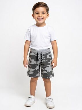 Boys'  Lee Gray Camo Drawstring Shorts